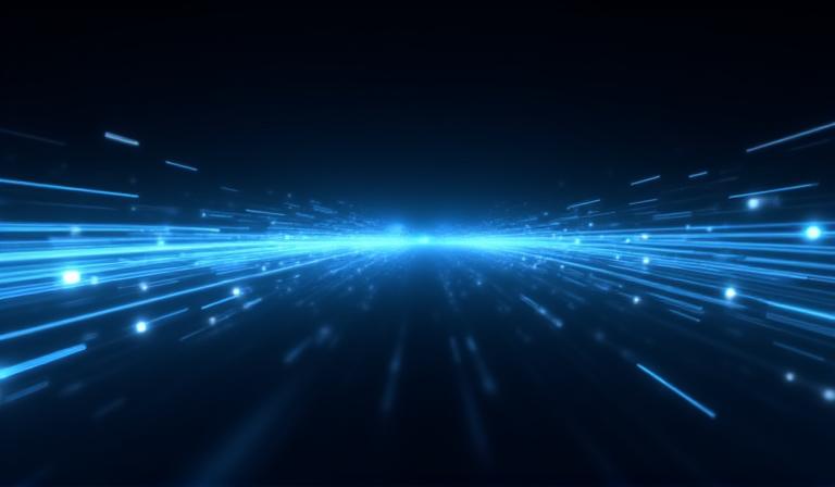 Abstract data visualization showing high speed performance metrics